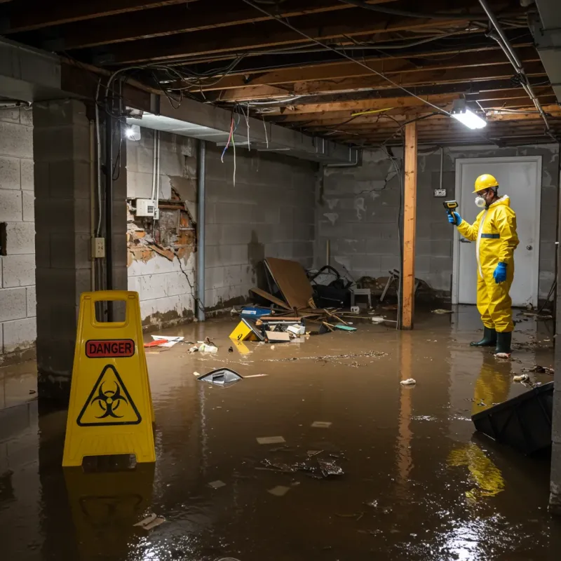 Flooded Basement Electrical Hazard in Shady Hollow, TX Property